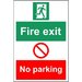 fire exit no parking